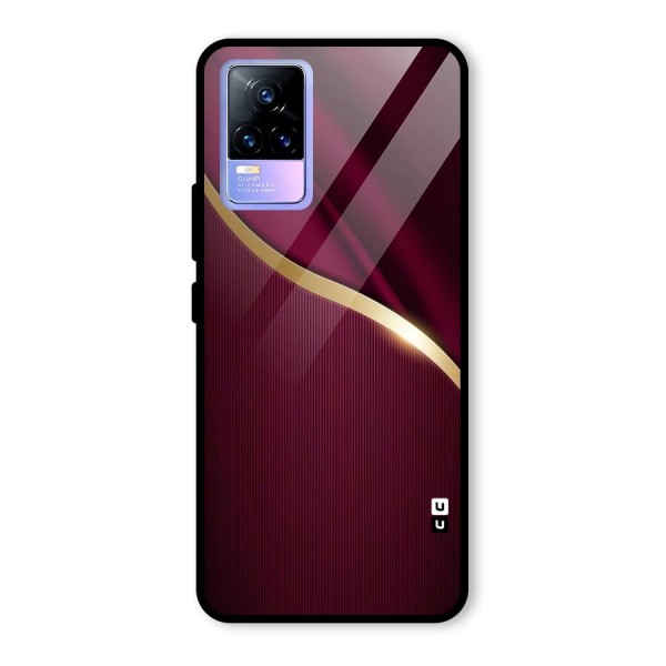 Smooth Maroon Glass Back Case for Vivo Y73