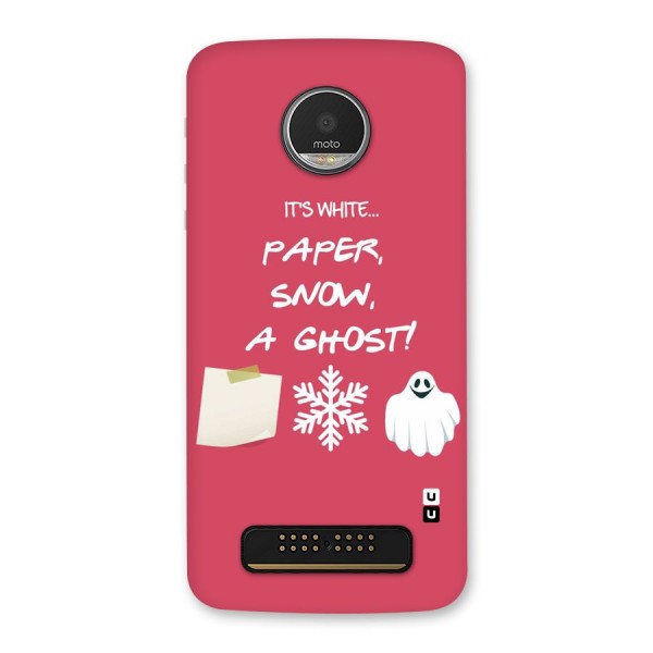 Snow Paper Back Case for Moto Z Play