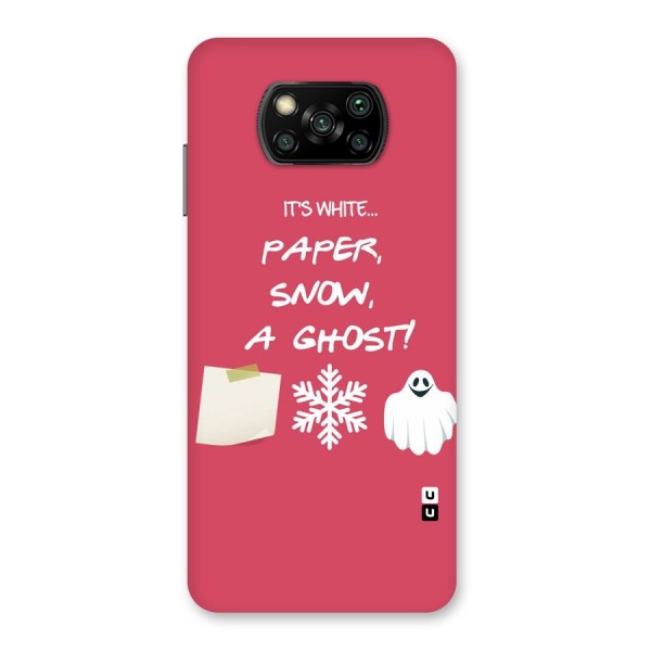 Snow Paper Back Case for Poco X3