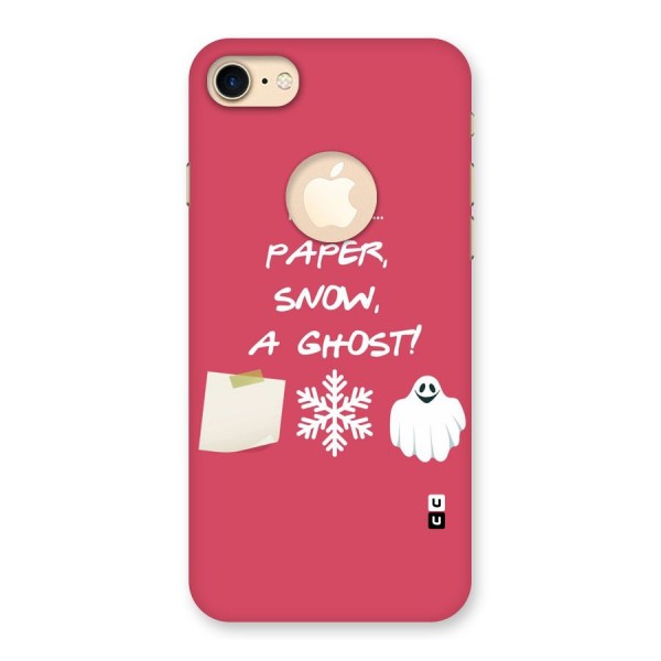 Snow Paper Back Case for iPhone 7 Logo Cut