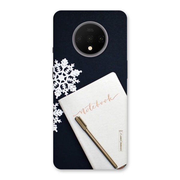 Snowflake Notebook Back Case for OnePlus 7T