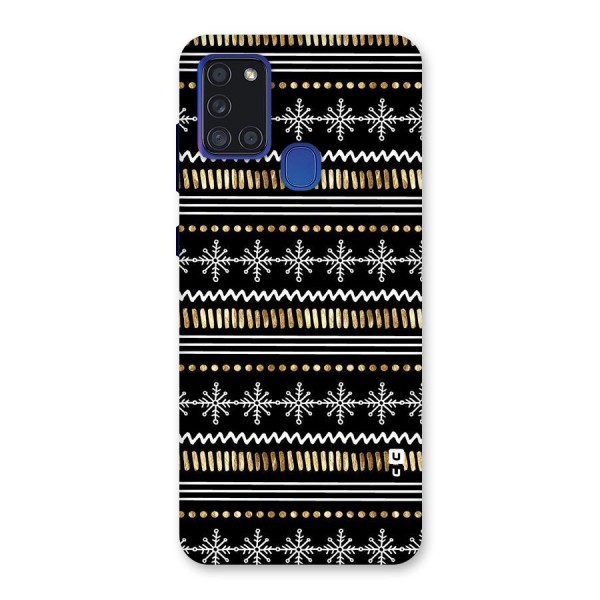 Snowflakes Gold Back Case for Galaxy A21s