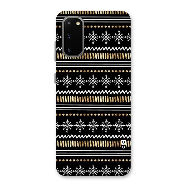 Snowflakes Gold Back Case for Galaxy S20