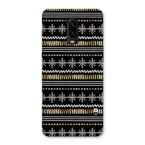 Snowflakes Gold Back Case for OnePlus 6T