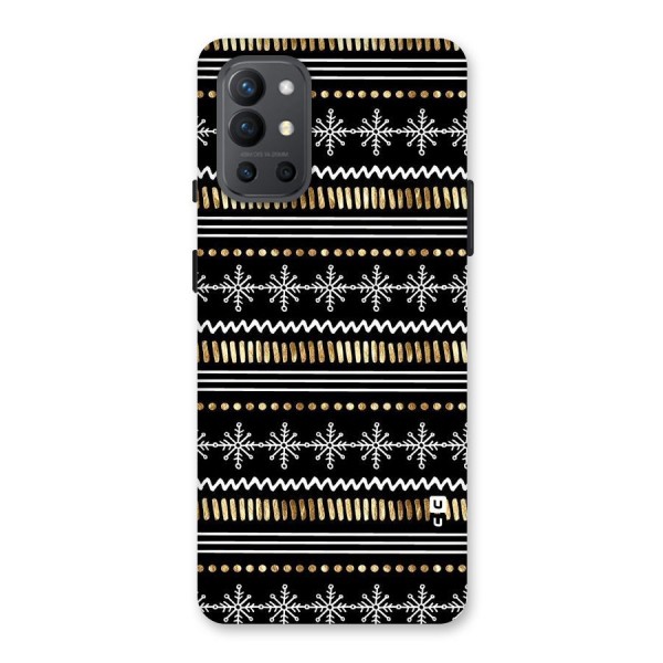 Snowflakes Gold Back Case for OnePlus 9R