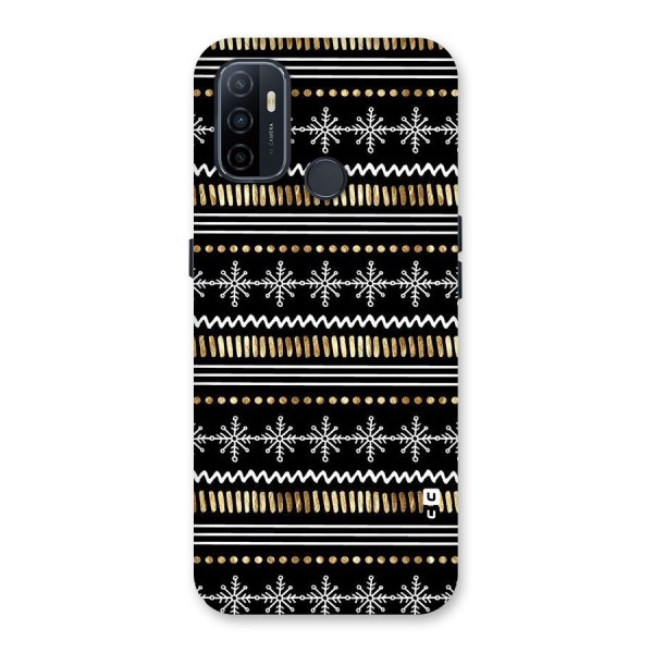 Snowflakes Gold Back Case for Oppo A53