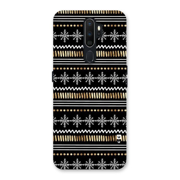 Snowflakes Gold Back Case for Oppo A5 (2020)
