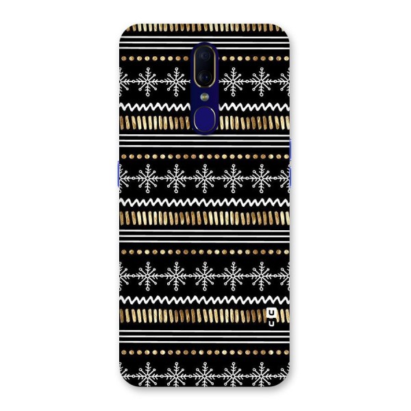 Snowflakes Gold Back Case for Oppo F11