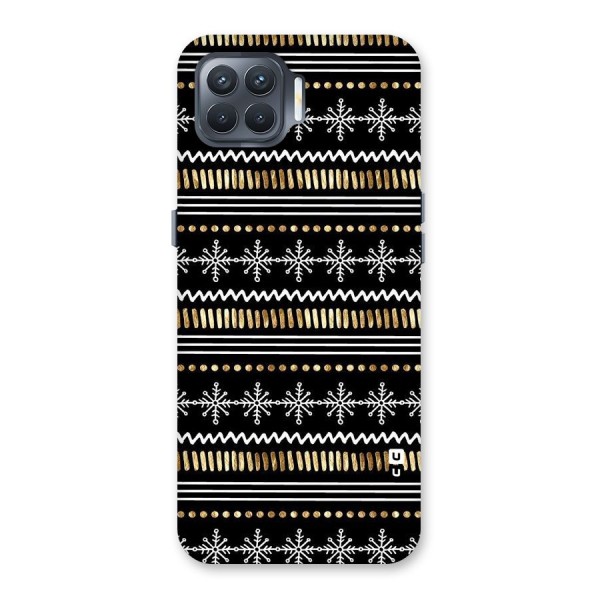 Snowflakes Gold Back Case for Oppo F17 Pro
