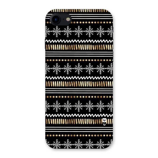 Snowflakes Gold Back Case for iPhone SE 2020