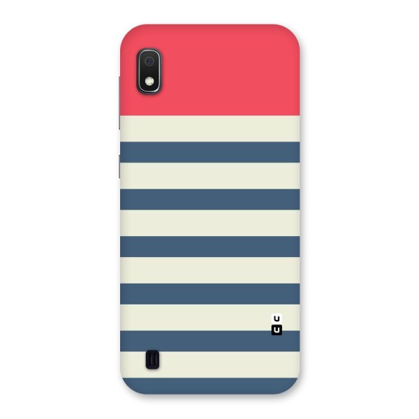 Solid Orange And Stripes Back Case for Galaxy A10