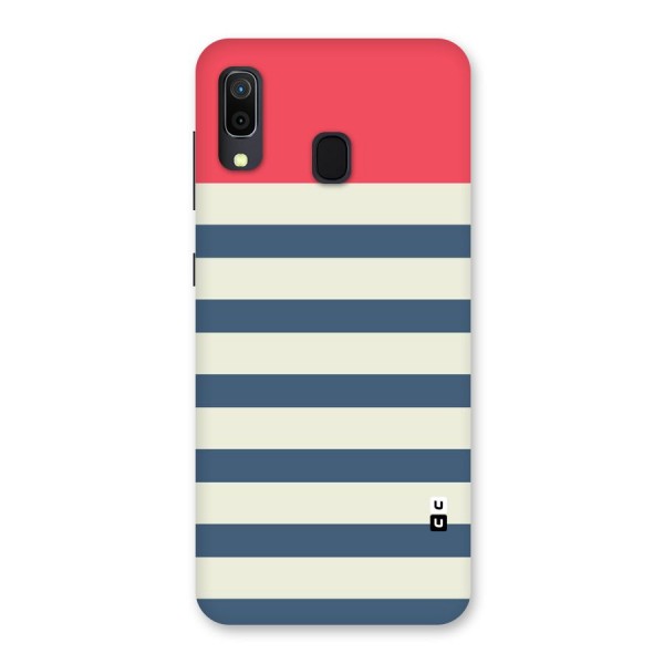 Solid Orange And Stripes Back Case for Galaxy A20