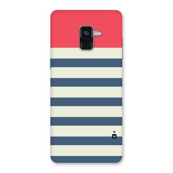 Solid Orange And Stripes Back Case for Galaxy A8 Plus