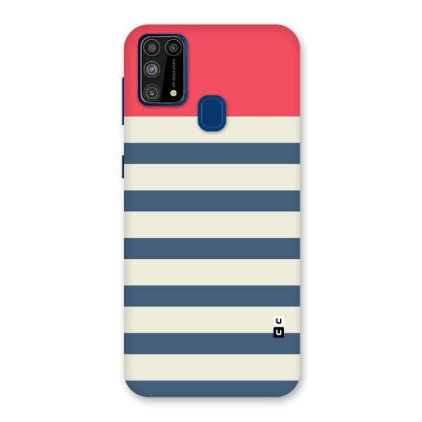 Solid Orange And Stripes Back Case for Galaxy F41