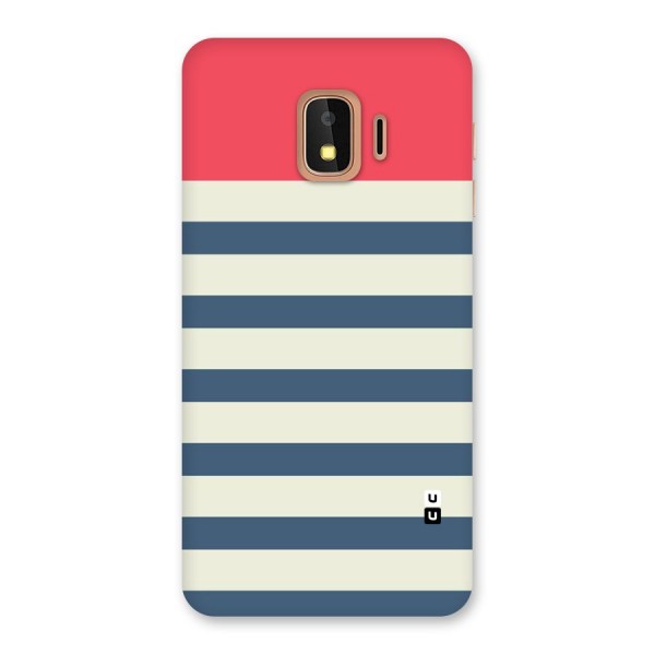 Solid Orange And Stripes Back Case for Galaxy J2 Core