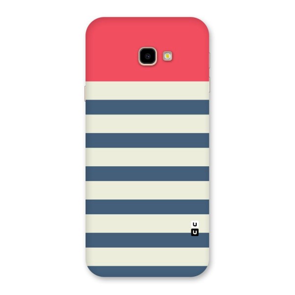 Solid Orange And Stripes Back Case for Galaxy J4 Plus