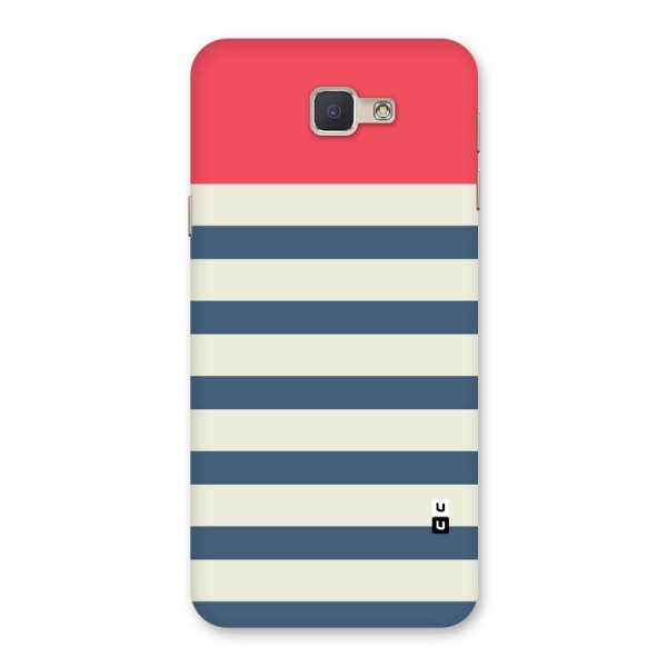 Solid Orange And Stripes Back Case for Galaxy J5 Prime