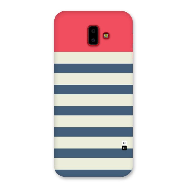 Solid Orange And Stripes Back Case for Galaxy J6 Plus