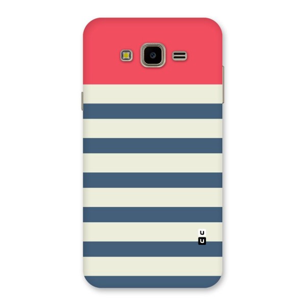 Solid Orange And Stripes Back Case for Galaxy J7 Nxt