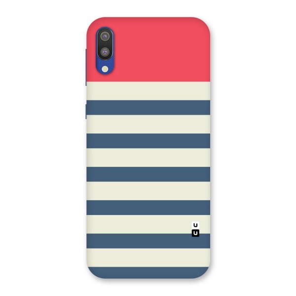 Solid Orange And Stripes Back Case for Galaxy M10