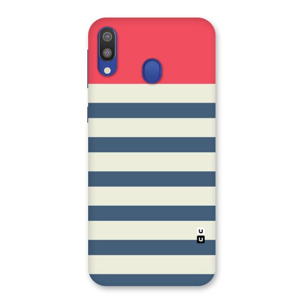 Solid Orange And Stripes Back Case for Galaxy M20