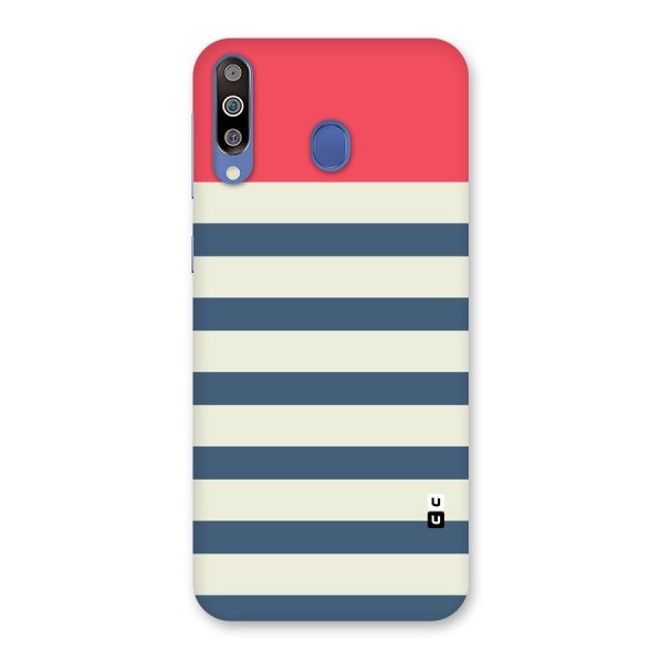 Solid Orange And Stripes Back Case for Galaxy M30