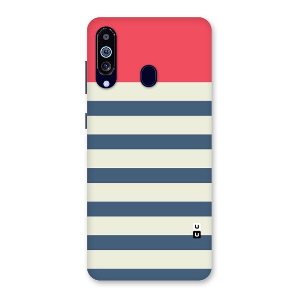 Solid Orange And Stripes Back Case for Galaxy M40