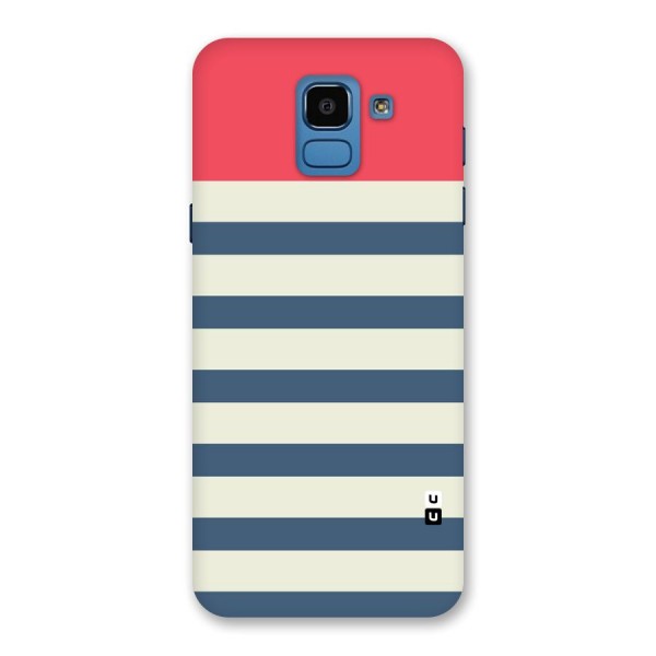 Solid Orange And Stripes Back Case for Galaxy On6