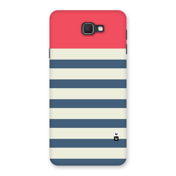 Solid Orange And Stripes Back Case for Galaxy On7 2016