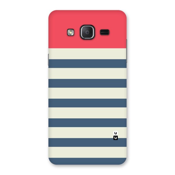 Solid Orange And Stripes Back Case for Galaxy On7 Pro