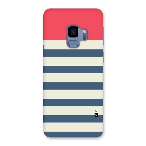 Solid Orange And Stripes Back Case for Galaxy S9