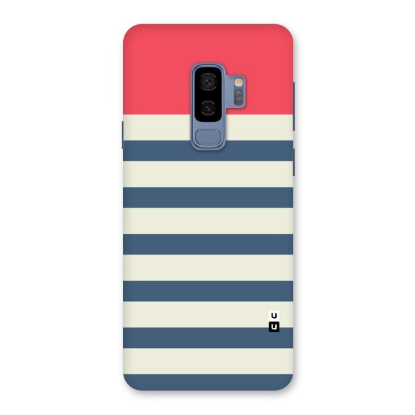 Solid Orange And Stripes Back Case for Galaxy S9 Plus