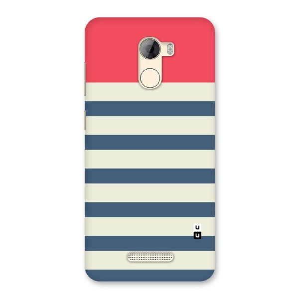 Solid Orange And Stripes Back Case for Gionee A1 LIte