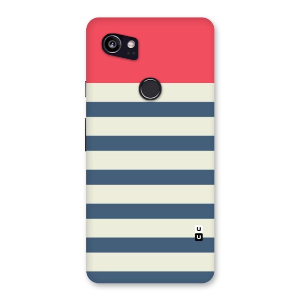 Solid Orange And Stripes Back Case for Google Pixel 2 XL