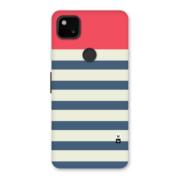 Solid Orange And Stripes Back Case for Google Pixel 4a