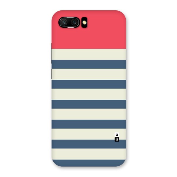 Solid Orange And Stripes Back Case for Honor 10