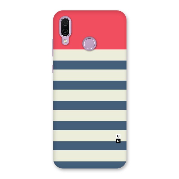 Solid Orange And Stripes Back Case for Honor Play