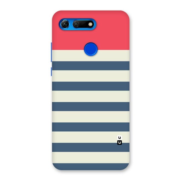 Solid Orange And Stripes Back Case for Honor View 20