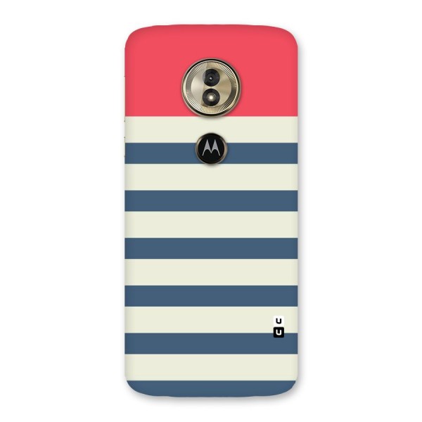 Solid Orange And Stripes Back Case for Moto G6 Play