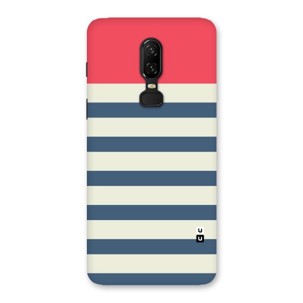 Solid Orange And Stripes Back Case for OnePlus 6
