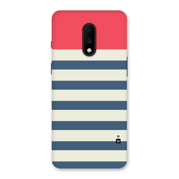 Solid Orange And Stripes Back Case for OnePlus 7