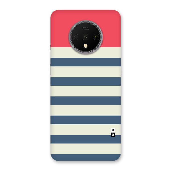 Solid Orange And Stripes Back Case for OnePlus 7T