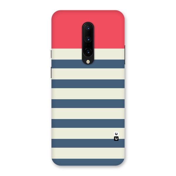 Solid Orange And Stripes Back Case for OnePlus 7 Pro