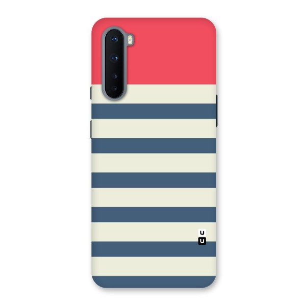Solid Orange And Stripes Back Case for OnePlus Nord