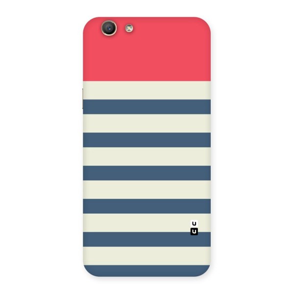 Solid Orange And Stripes Back Case for Oppo A59