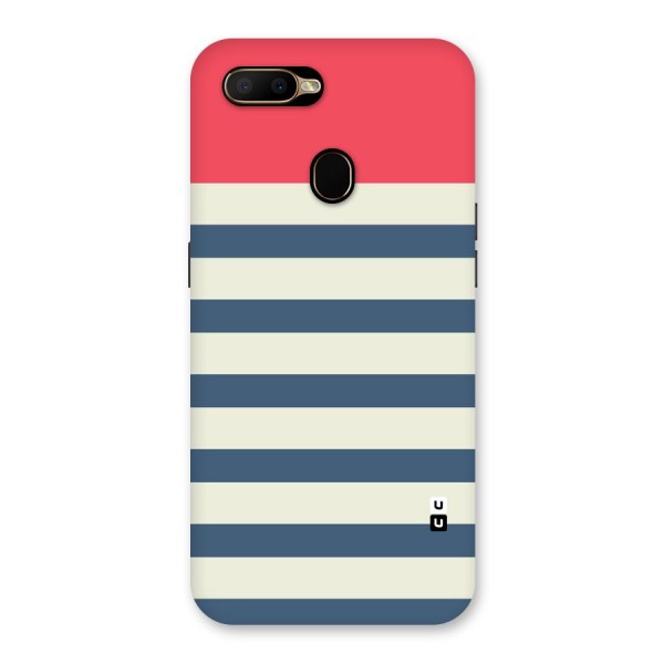 Solid Orange And Stripes Back Case for Oppo A5s