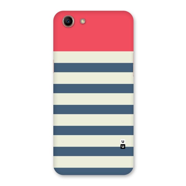 Solid Orange And Stripes Back Case for Oppo A83 (2018)