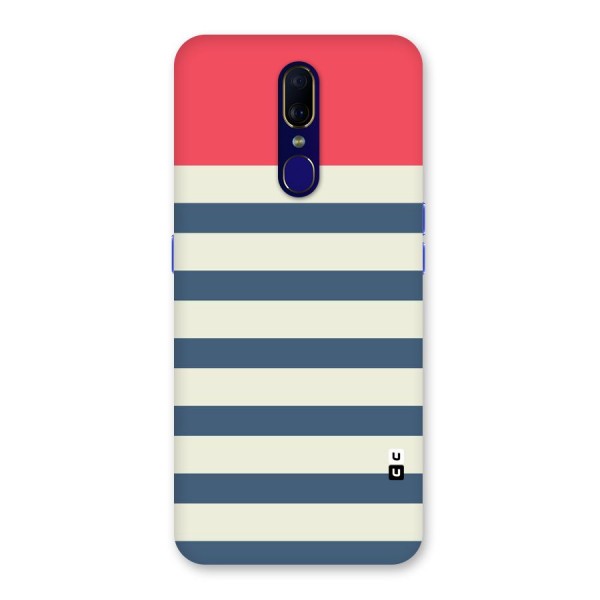 Solid Orange And Stripes Back Case for Oppo A9