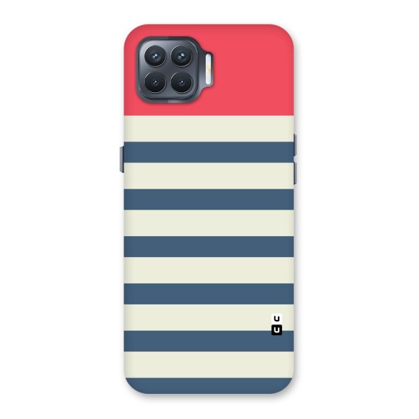 Solid Orange And Stripes Back Case for Oppo F17 Pro