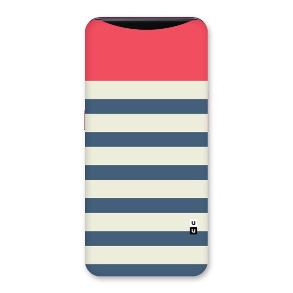 Solid Orange And Stripes Back Case for Oppo Find X
